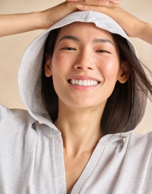 Organic Cotton Wrap Hoodie Loungewear The White Company UK