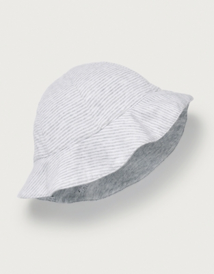 Organic Cotton Zebra Print Reversible Hat (0–24mths)