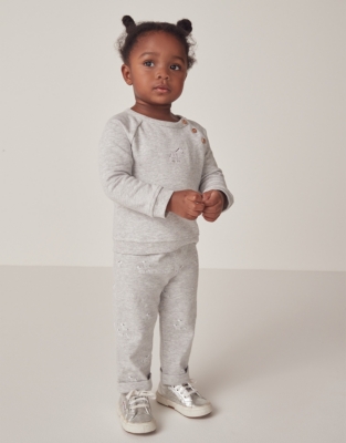 Organic Cotton Zebra Sweatshirt & Leggings Set (0–24mths), Baby Girls