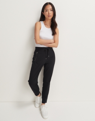 Organic Cotton Zip Detail Slim Jersey Joggers