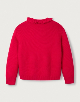 Organic Cotton and Wool Frill Detail Cardigan (0–18mths)