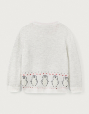Organic Cotton and Wool Penguin Fair Isle Jumper (0–18mths)
