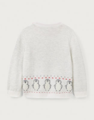 Organic Cotton and Wool Penguin Fair Isle Jumper (18mths–6yrs)