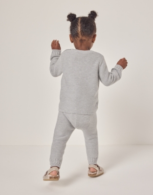 Organic Cotton and Wool Snowflake Jumper & Leggings Set (0–24mths)