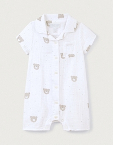 Organic Crinkle Cotton Bear Shortie (0–9mths)