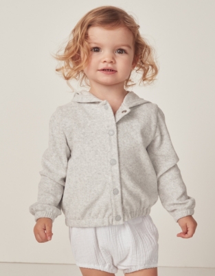 Organic Crinkle Cotton Bubble & Jacket Set (0–24mths)