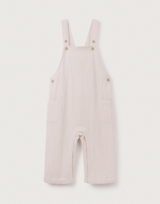 Organic Crinkle Cotton Overalls (0–18mths)
