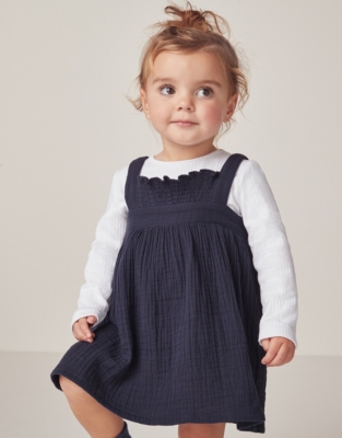 T shirt pinafore outlet dress