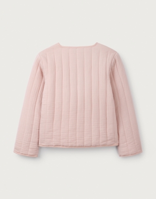 Organic Crinkle Cotton Reversible Quilted Jacket (0–18mths)