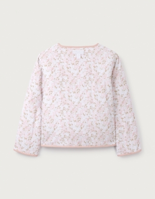 Organic Crinkle Cotton Reversible Quilted Jacket (0–18mths)