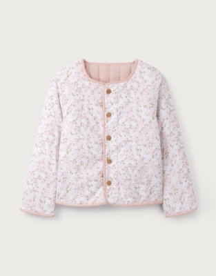 Organic Crinkle Cotton Reversible Quilted Jacket (0–18mths)