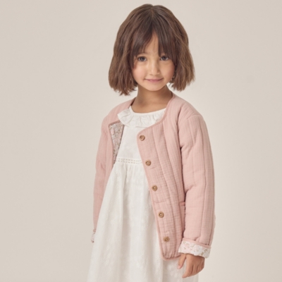 Organic Crinkle Cotton Reversible Quilted Jacket (18mths–6yrs)