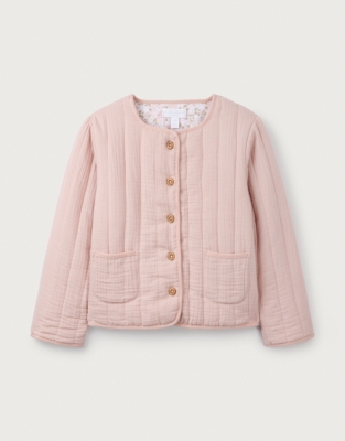 Organic Crinkle Cotton Reversible Quilted Jacket (18mths–6yrs)