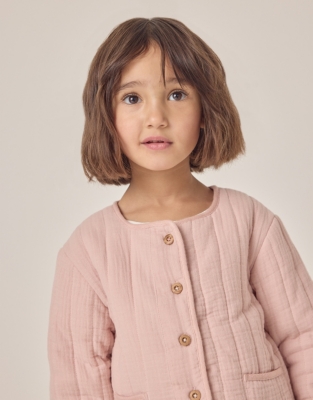Organic Crinkle Cotton Reversible Quilted Jacket (18mths–6yrs)