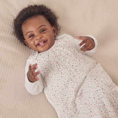 Organic Crinkle Cotton Spring Berries Sleeping Bag – 2.0 Tog