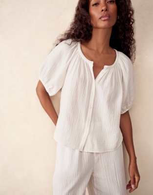 Organic Double Cotton Boho Blouse