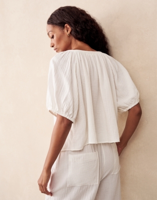 Organic Double Cotton Boho Blouse