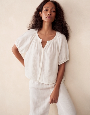 Organic Double Cotton Boho Blouse
