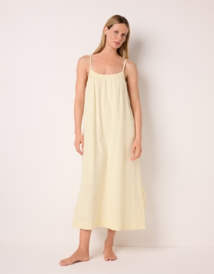 Organic Double Cotton Midi Nightgown