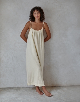 Organic Double Cotton Midi Nightgown