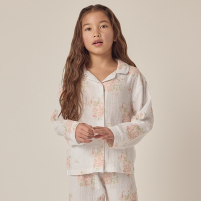 Organic Double Cotton Relaxed Fit Traditional Alice Floral Pyjamas (1–12yrs)