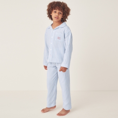 Organic Double Cotton Relaxed Fit Traditional Stripe Pyjamas (1–12yrs)