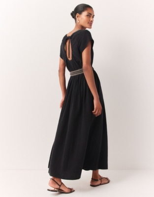 Organic Double Cotton Scoop Detail Dress
