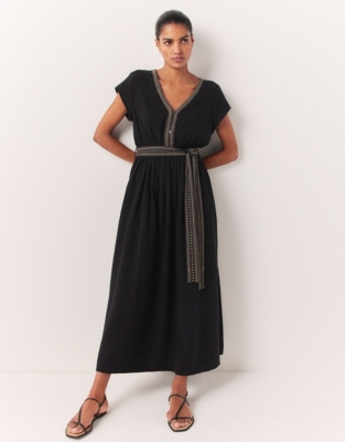 Organic Double Cotton Scoop Detail Dress