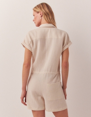 Organic Double Cotton Short Jumpsuit