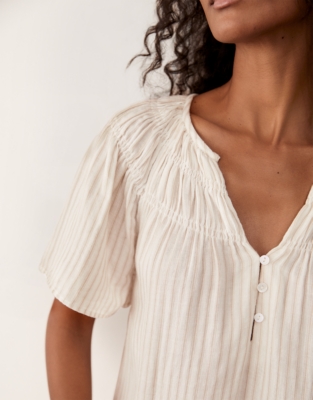 Organic Double Cotton Stripe Boho Nightie