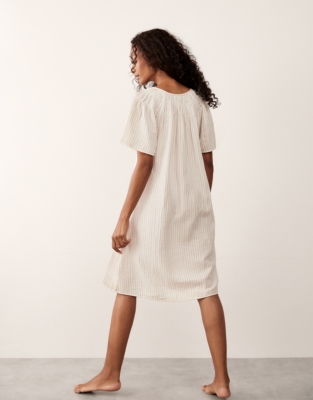 Organic Double Cotton Stripe Boho Nightie