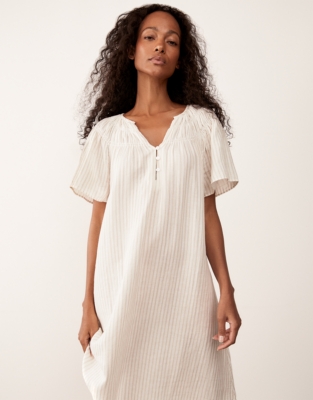 Organic Double Cotton Stripe Boho Nightie
