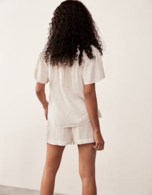Organic Double Cotton Stripe Boho Pyjama Set