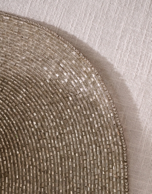 Oval Beaded Placemats – Set of 2