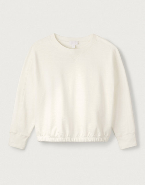 Overarm-Detail Organic-Cotton-Slub Sweatshirt | Clothing Sale | The ...