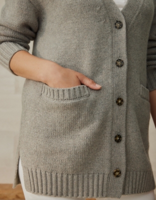 Oversized Boyfriend Cardigan With Wool Jumpers & Cardigans The