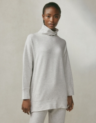 Oversized Funnel Neck Sweatshirt All Clothing Sale The White Company US