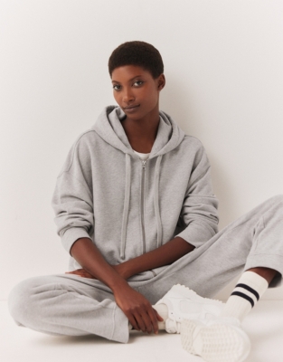 Oversized Hoodie Zip Through