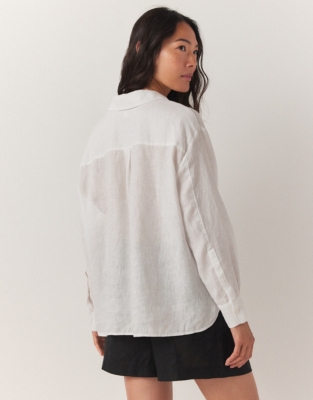 Oversized Linen Gauze Shirt Tops & Blouses The White Company US