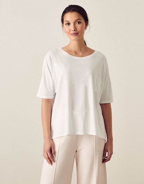 Oversized Lounge Pocket T-shirt | Clothing Sale | The White Company UK
