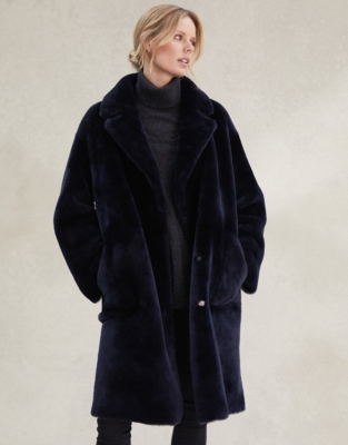 Oversized Merino Sheepskin Coat | Clothing Sale | The White Company UK