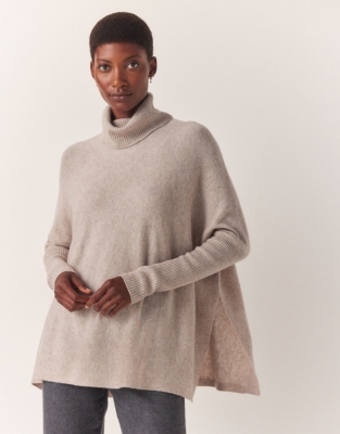 Grey roll outlet neck sweater