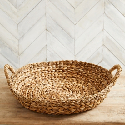 Oversized Round Woven Tray Kitchen Accessories The White Company UK