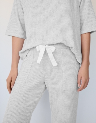 Oversized Short Sleeve Waffle Lounge Pyjama Set
