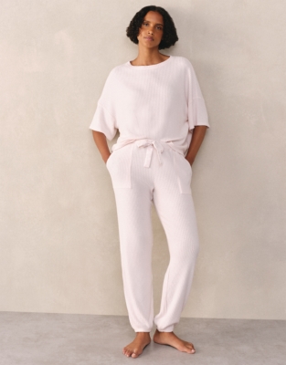 Oversized Short Sleeve Waffle Lounge Pyjama Set
