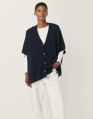 Oversized Sleeveless Cardigan with Organic Cotton