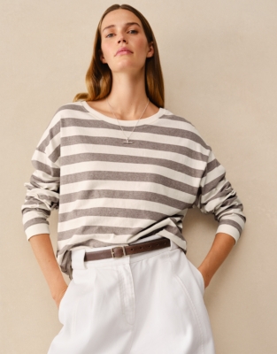 Oversized Stripe Long Sleeve Tee
