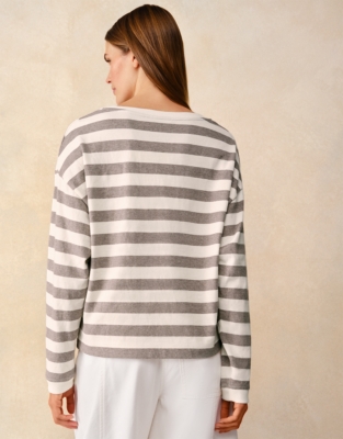 Oversized Stripe Long Sleeve Tee