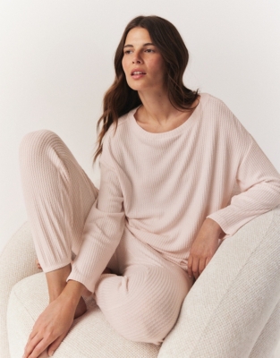 Metietila Women's Waffle Knit Pajamas Set Cream Beige PJs Long Sleeve Tops  and Pants 2 Piece Lounge Sets Loungewear PJ Sets for Women M : :  Clothing, Shoes & Accessories