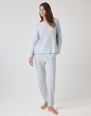 Oversized Waffle Jersey Lounge Pyjama Set